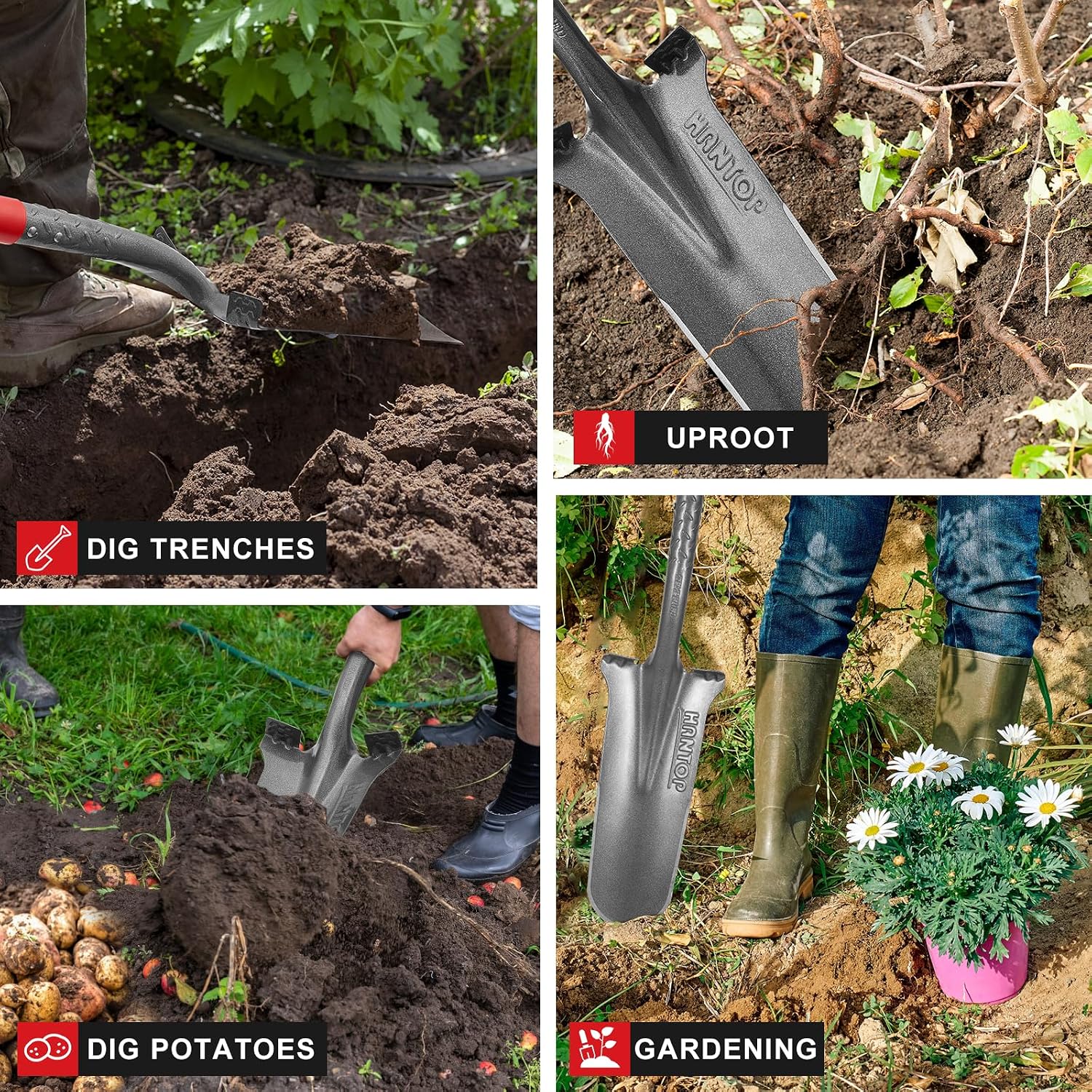 Drain Spade Sharp Shooter Shovel,44 inches for Digging Transplanting - Image 7